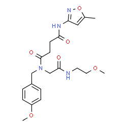Butanediamide, N-[2-[(2-methoxyethyl)amino]-2-oxoethyl]-N-[(4-methoxyphenyl)methyl]-N-(5-methyl-3-isoxazolyl)- (9CI)结构式