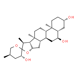 (23R,25R)-5α-Spirostane-3β,6α,23-triol Structure