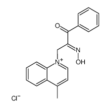 1-{2-[(E)-Hydroxyimino]-3-oxo-3-phenyl-propyl}-4-methyl-quinolinium; chloride结构式