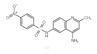 N-(4-amino-2-methyl-quinolin-6-yl)-4-nitro-benzenesulfonamide结构式