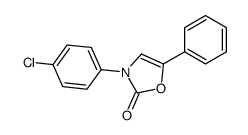 3-(4-chlorophenyl)-5-phenyl-1,3-oxazol-2-one结构式