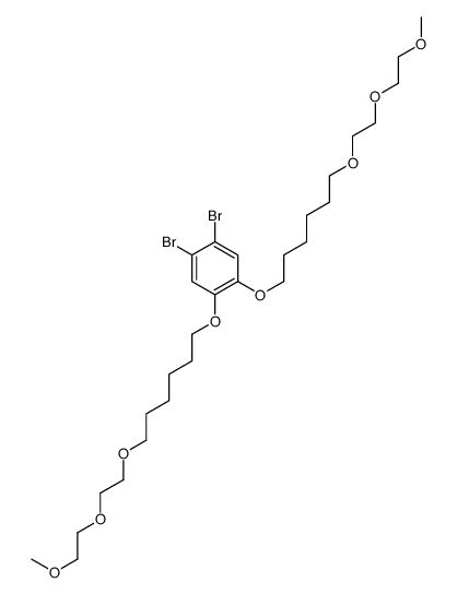 1,2-dibromo-4,5-bis[6-[2-(2-methoxyethoxy)ethoxy]hexoxy]benzene Structure
