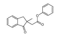 phenyl 2-(2-methyl-3-oxo-1H-inden-2-yl)acetate Structure