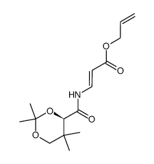 (E)-3-[((R)-2,2,5,5-Tetramethyl-[1,3]dioxane-4-carbonyl)-amino]-acrylic acid allyl ester结构式