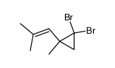 1,1-dibromo-2-methyl-2-(2-methyl-1-propenyl)cyclopropane结构式