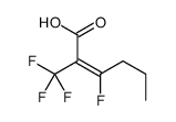 3-fluoro-2-(trifluoromethyl)hex-2-enoic acid Structure