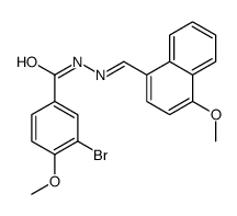 3-bromo-4-methoxy-N-[(4-methoxynaphthalen-1-yl)methylideneamino]benzamide结构式