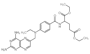 L-Glutamic acid,N-[4-[[(2,4-diamino-6-pteridinyl)methyl]ethylamino]benzoyl]-, diethyl ester(9CI) Structure