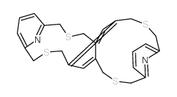 2,6,10,14-tetrathia-8(1,4,2,5)-benzena-4,12(2,6)-dipyridina-spiro[7.7]pentadecaphane结构式