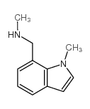 N-甲基-(1-甲基-1H-吲哚-7-基)甲基胺结构式