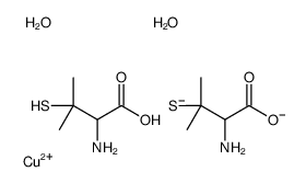 copper,2-amino-3-methyl-3-sulfidobutanoate,hydron,dihydrate结构式