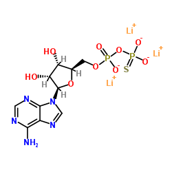 腺苷5`-[Β-硫代]二磷酸三锂盐结构式
