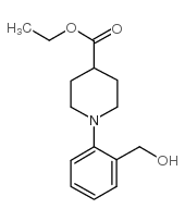 1-(2-羟基甲基苯基)哌啶-4-羧酸乙酯结构式