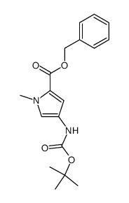 benzyl 4-[[(tert-butyloxy)carbonyl]amino]-1-methyl-pyrrole-2-carboxylate Structure