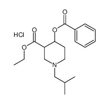 ethyl 4-benzoyloxy-1-(2-methylpropyl)piperidine-3-carboxylate,hydrochloride Structure