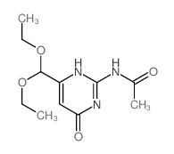 Acetamide, N-[4-(diethoxymethyl)-1,6-dihydro-6-oxo-2-pyrimidinyl]-结构式