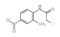 2-氯-N-(2-甲基-4-硝基苯基)乙酰胺结构式