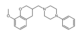 1-[(8-methoxy-3,4-dihydro-2H-chromen-3-yl)methyl]-4-phenylpiperazine结构式