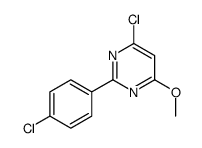 4-chloro-2-(4-chlorophenyl)-6-methoxypyrimidine Structure