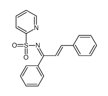 N-(1,3-diphenylprop-2-enylidene)pyridine-2-sulfonamide Structure