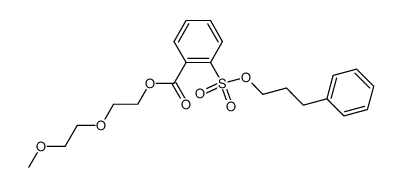 3-phenylpropyl 2-(methoxyethoxyethylcarboxy)-1-benzosulfonate结构式