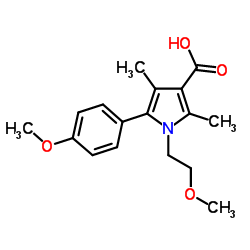 1-(2-Methoxyethyl)-5-(4-methoxyphenyl)-2,4-dimethyl-1H-pyrrole-3-carboxylic acid Structure