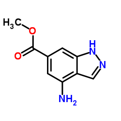 4-氨基-1H-吲唑-6-羧酸甲酯结构式