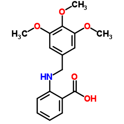 2-[(3,4,5-Trimethoxybenzyl)amino]benzoic acid Structure