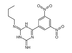 2-N-butyl-6-(3,5-dinitrophenyl)-1,3,5-triazine-2,4-diamine结构式