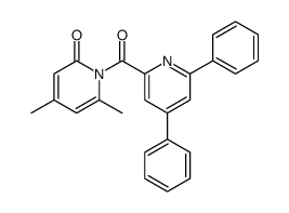 1-(4,6-diphenylpyridine-2-carbonyl)-4,6-dimethylpyridin-2-one结构式