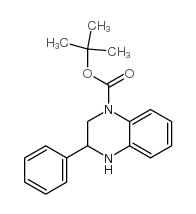 3-苯基-3,4-二氢-2H-喹噁啉-1-羧酸叔丁酯结构式