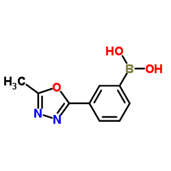 2-(3-硼苯基)-5-甲基-1,3,4-噁二唑结构式