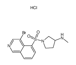 (R/S)-1-(4-bromo-5-isoquinolinesulfonyl)-3-(methylamino)pyrrolidine hydrochloride Structure