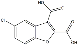 5-chlorobenzofuran-2,3-dicarboxylic acid Structure