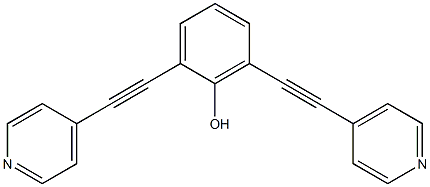 2,6-bis(2-(pyridin-4-yl)ethynyl)phenol Structure