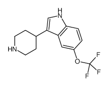 5-三氟甲基-3-(4-哌啶)吲哚结构式