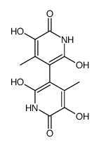 2,2',5,5'-tetrahydroxy-4,4'-dimethyl-3,3'-bipyridine-6,6'(1H,1H')-dione Structure
