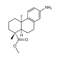 13-amino-10α-podocarpa-8,11,13-trien-15-oic acid methyl ester结构式