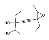 3,6-diethyl-6,7-epoxy-oct-4-yne-2,3-diol结构式
