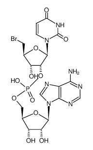 5'-bromo-5'-deoxy-uridylyl-(2'->5')-adenosine Structure