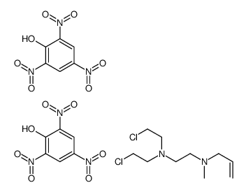 bis(2-chloroethyl)-[2-[methyl(prop-2-enyl)azaniumyl]ethyl]azanium,2,4,6-trinitrophenolate结构式