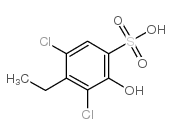 3,5-二氯-4-乙基-2-羟基苯磺酸结构式