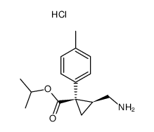 (1R,2S)-2-Aminomethyl-1-p-tolyl-cyclopropanecarboxylic acid isopropyl ester; hydrochloride Structure
