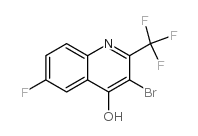 3-BROMO-6-FLUORO-2-(TRIFLUOROMETHYL)QUINOLIN-4-OL Structure