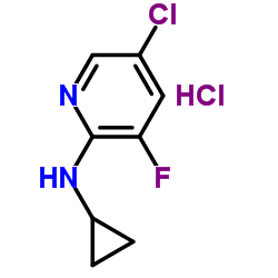 5-氯-2-环丙基氨基-3-氟吡啶盐酸盐结构式