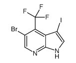 5-溴-3-碘-4-(三氟甲基)-1H-吡咯并[2,3-B]吡啶结构式