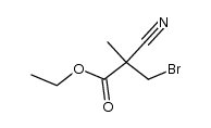 Propanoic acid, 3-bromo-2-cyano-2-methyl-, ethyl ester (9CI) Structure