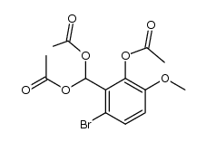 6-Brom-2-acetoxy-3-methoxy-benzaldehyddiacetat Structure