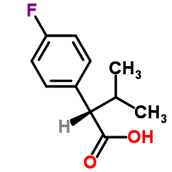 (R)-2-(4-氟苯基)-3-甲基丁酸结构式
