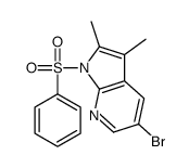 5-Bromo-2,3-dimethyl-1-(phenylsulfonyl)-1H-pyrrolo[2,3-b]pyridine Structure